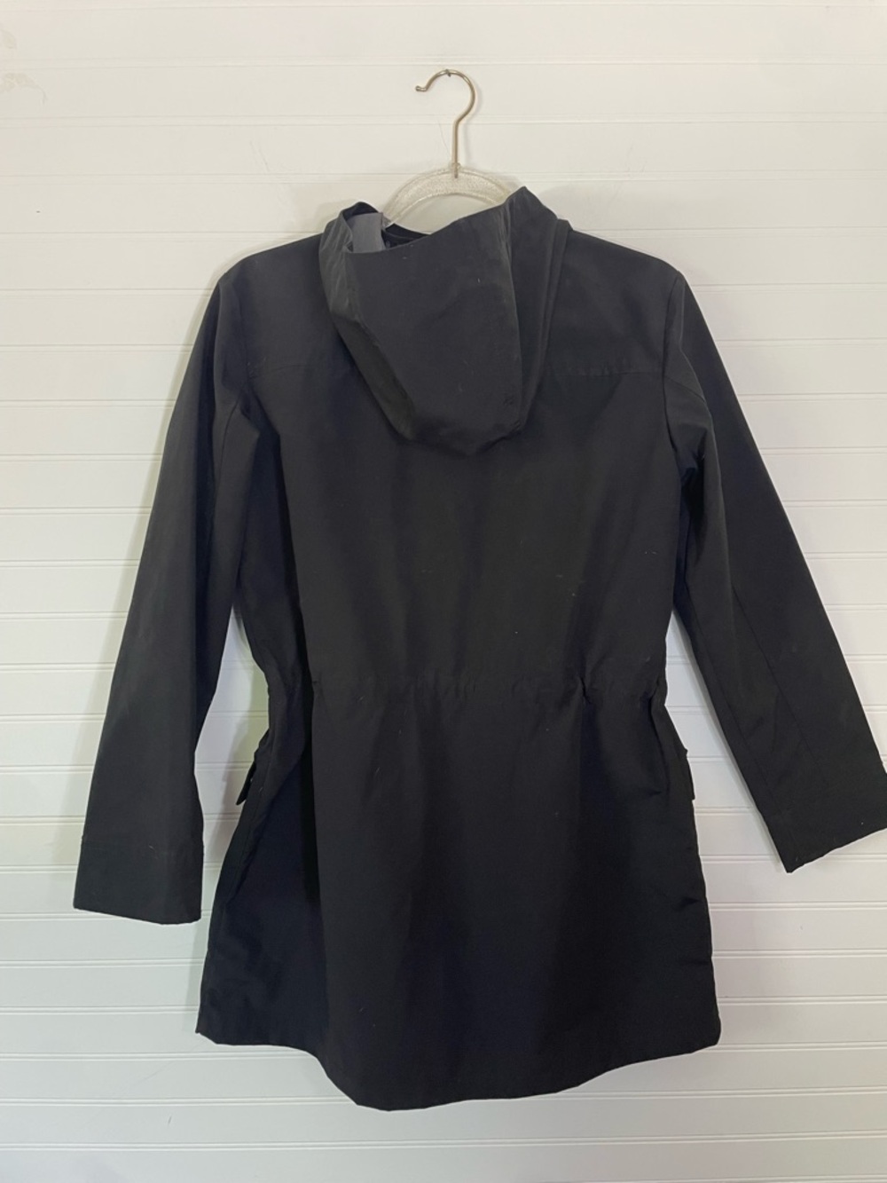 J.Crew Utility Rain Field Jacket Black Hooded Full-Zip Snap Coat NEW XSmall $165 - Picture 5 of 8